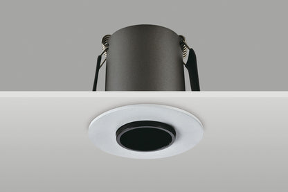 HI-BRITE DOWNLIGHT 45MM CUTOUT 9W 550LM 63LM/W 4000K 30 BEAM NON-DIMM FINISH-A WHITE INTEGRAL - ILDL45K005