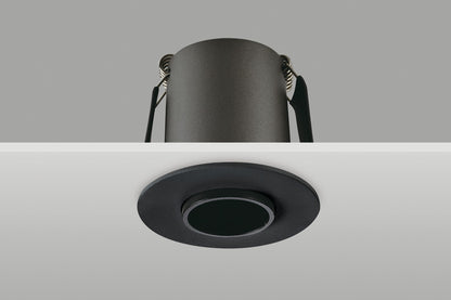 HI-BRITE DOWNLIGHT 45MM CUTOUT 9W 550LM 63LM/W 4000K 30 BEAM NON-DIMM FINISH-A BLACK INTEGRAL - ILDL45K006