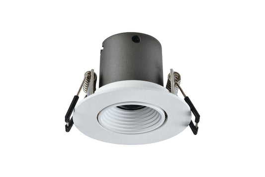 MINI TILTABLE DOWNLIGHT 50MM CUTOUT 3.3W 155LM 47LM/W 3000K 15 BEAM NON-DIM FINISH-F WHITE INTEGRAL - ILDL50J005