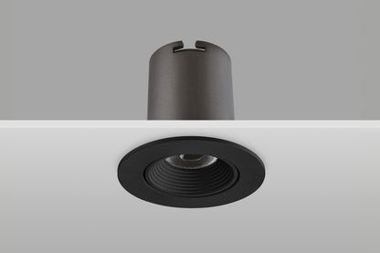 HI-BRITE TILTABLE DOWNLIGHT 60MM CUTOUT 9W 715LM 82LM/W 3000K 30 BEAM NON-DIMM FINISH-F BLACK INTEGRAL - ILDL60K010