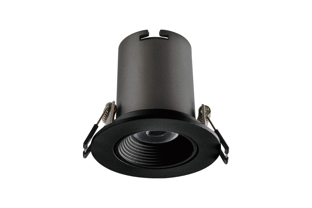 HI-BRITE TILTABLE DOWNLIGHT 60MM CUTOUT 9W 785LM 90LM/W 4000K 30 BEAM NON-DIMM FINISH-F BLACK INTEGRAL - ILDL60K014