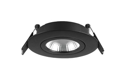 ULTRA SLIM TILTABLE DOWNLIGHT 65MM CUTOUT 6.5W 650LM 100LM/W 3000K 36 BEAM DIMMABLE BLACK INTEGRAL - ILDL65L002