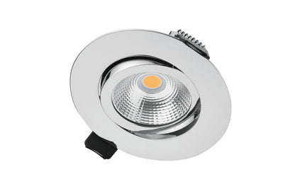 ULTRA SLIM TILTABLE DOWNLIGHT 65MM CUTOUT 6.5W 650LM 100LM/W 3000K 36 BEAM DIMMABLE POLISHED CHROME INTEGRAL - ILDL65L004