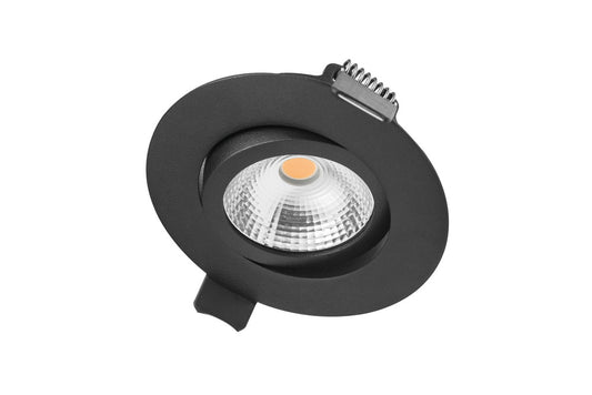 ULTRA SLIM TILTABLE DOWNLIGHT 65MM CUTOUT 6.5W 670LM 103LM/W 4000K 36 BEAM DIMMABLE BLACK INTEGRAL - ILDL65L006