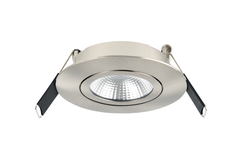 ULTRA SLIM TILTABLE DOWNLIGHT 65MM CUTOUT 6.5W 670LM 103LM/W 4000K 36 BEAM DIMMABLE SATIN NICKEL INTEGRAL - ILDL65L007
