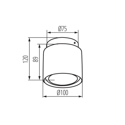 Ceiling-mounted spotlight fitting SONOR GU10