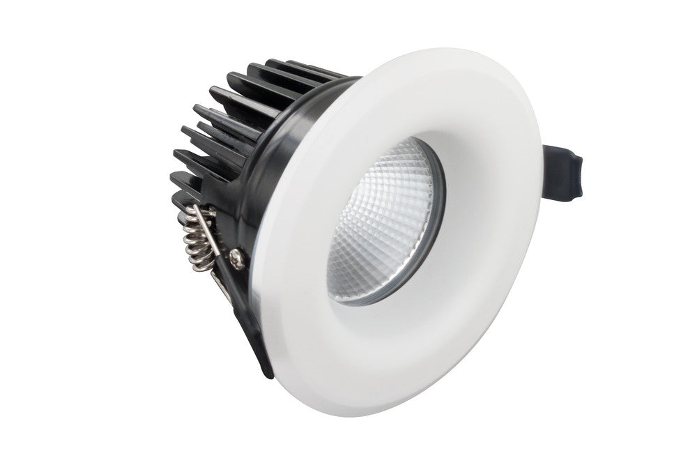 LUXFIRE FIRE RATED DOWNLIGHT 70MM CUTOUT IP65 700LM 9W 3000K 36 BEAM DIMMABLE 78LM/W WHITE INTEGRAL - ILDLFR70A005