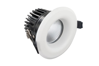 LUXFIRE FIRE RATED DOWNLIGHT 70MM CUTOUT IP65 850LM 12W 3000K 55 BEAM DIMMABLE 71LM/W WHITE INTEGRAL - ILDLFR70A009