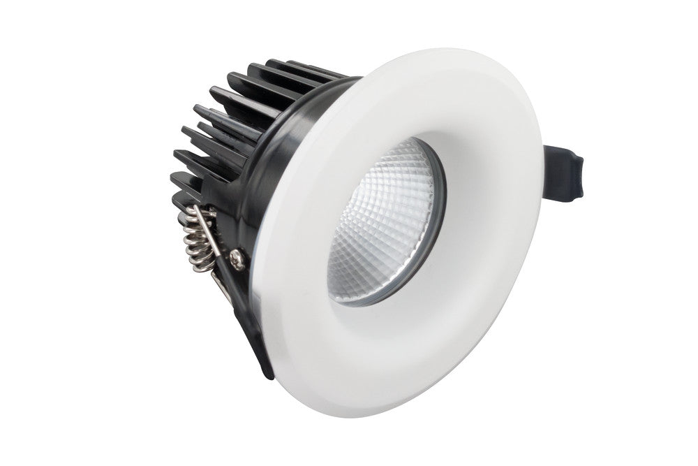 LUXFIRE FIRE RATED DOWNLIGHT 70MM CUTOUT IP65 850LM 12W 4000K 55 BEAM DIMMABLE 71LM/W WHITE INTEGRAL - ILDLFR70A010