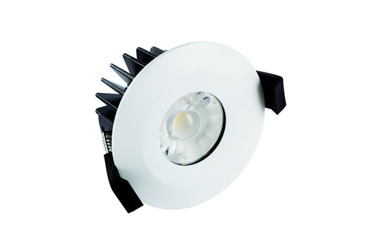 LOW-PROFILE FIRE RATED DOWNLIGHT 70-75MM CUTOUT IP65 520LM 6W 4000K 38 BEAM NON-DIMM 86LM/W WHITE INTEGRAL - ILDLFR70B004