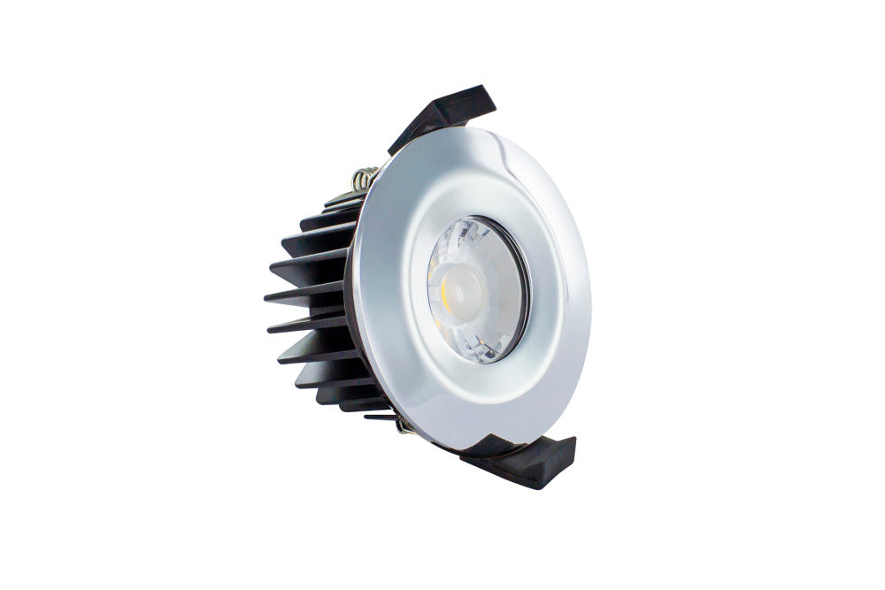 LOW-PROFILE FIRE RATED DOWNLIGHT 70-75MM CUTOUT IP65 430LM 6W 3000K 38 BEAM DIMMABLE 72LM/W POLISHED CHROME INTEGRAL - ILDLFR70B008