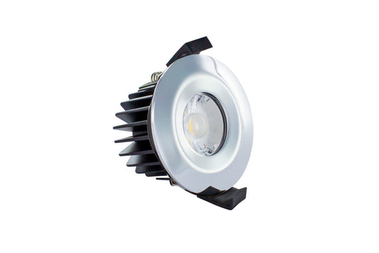 LOW-PROFILE FIRE RATED DOWNLIGHT 70-75MM CUTOUT IP65 430LM 6W 3000K 38 BEAM DIMMABLE 72LM/W POLISHED CHROME INTEGRAL - ILDLFR70B008