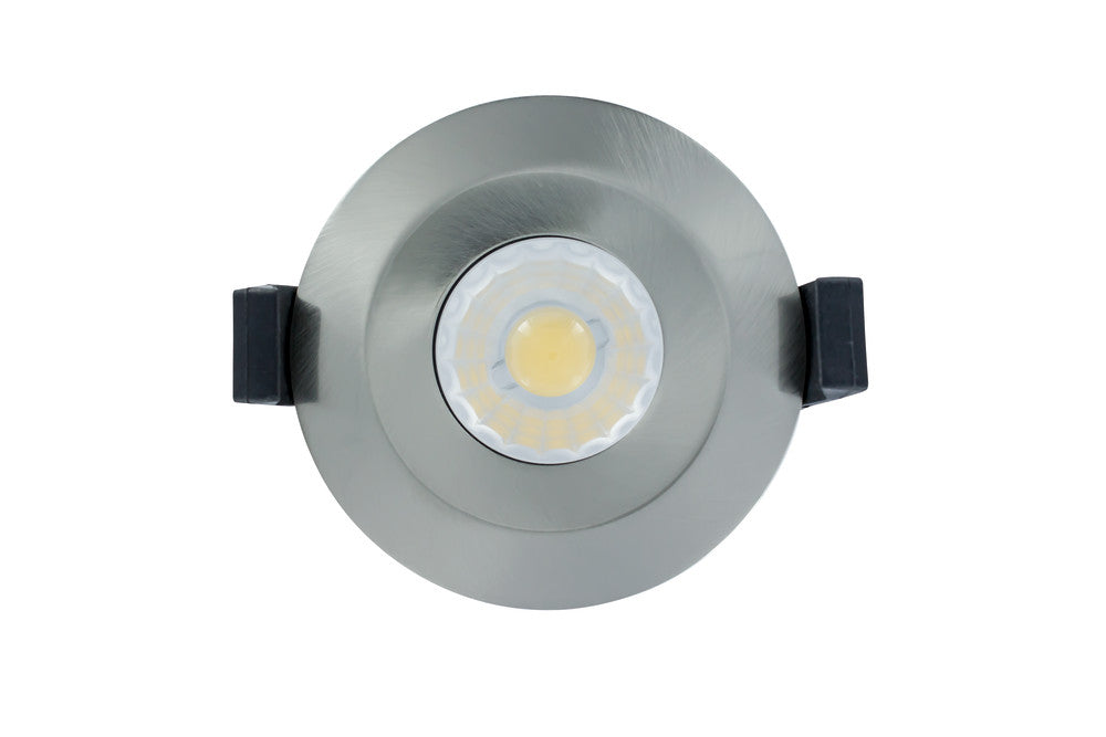 LOW-PROFILE FIRE RATED DOWNLIGHT 70-75MM CUTOUT IP65 430LM 6W 3000K 38 BEAM DIMMABLE 72LM/W POLISHED CHROME INTEGRAL - ILDLFR70B008