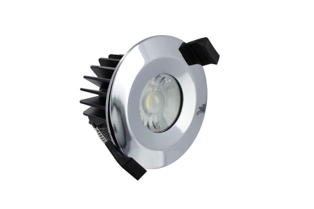LOW-PROFILE FIRE RATED DOWNLIGHT 70-75MM CUTOUT IP65 440LM 6W 4000K 38 BEAM DIMMABLE 73LM/W POLISHED CHROME INTEGRAL - ILDLFR70B009