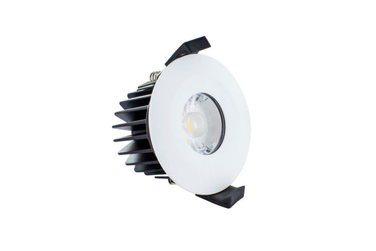 LOW-PROFILE FIRE RATED DOWNLIGHT 70-75MM CUTOUT IP65 700LM 8.5W 3000K 60 BEAM DIMMABLE 82LM/W WHITE INTEGRAL - ILDLFR70B010
