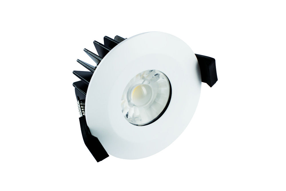 LOW-PROFILE FIRE RATED DOWNLIGHT 70-75MM CUTOUT IP65 900LM 10W 3000K 60 BEAM DIMMABLE 90LM/W WHITE INTEGRAL - ILDLFR70B012