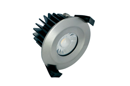 LOW-PROFILE FIRE RATED DOWNLIGHT 70-75MM CUTOUT IP65 510LM 6W 3000K 36 BEAM DIMMABLE 85LM/W SATIN NICKEL INTEGRAL - ILDLFR70B014
