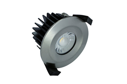 LOW-PROFILE FIRE RATED DOWNLIGHT 70-75MM CUTOUT IP65 520LM 6W 4000K 36 BEAM DIMMABLE 86LM/W SATIN NICKEL INTEGRAL - ILDLFR70B015