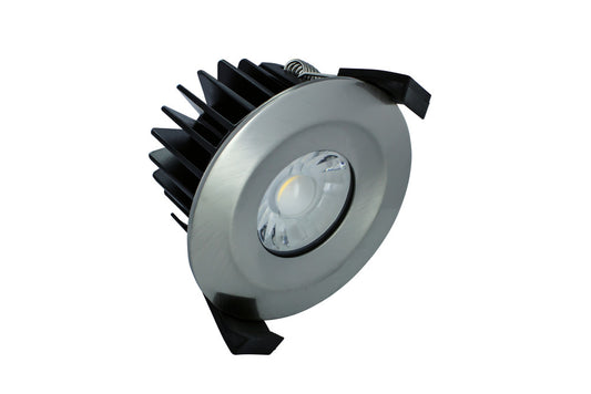LOW-PROFILE FIRE RATED DOWNLIGHT 70-75MM CUTOUT IP65 850LM 10W 4000K 60 BEAM DIMMABLE 85LM/W SATIN NICKEL INTEGRAL - ILDLFR70B017