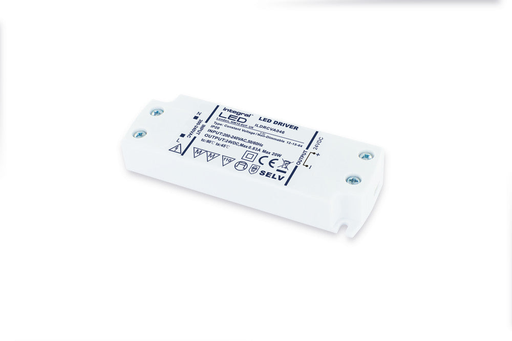 CONSTANT VOLTAGE DRIVER 20W 24VDC IP20 NON-DIMM 200-240V INPUT INTEGRAL - ILDRCVA046