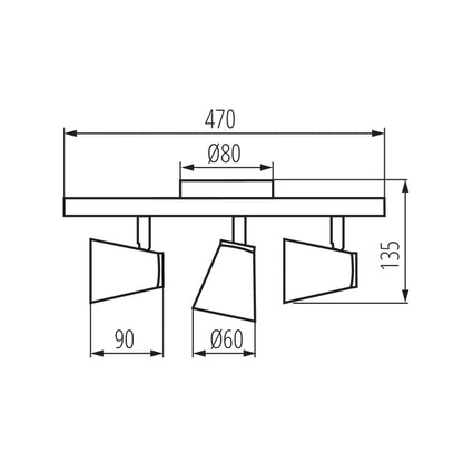 Wall & ceiling lighting fitting ENALI