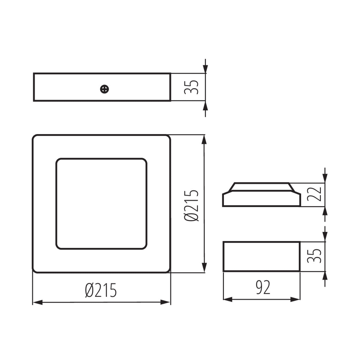 Downlight fitting KANTI V2LED