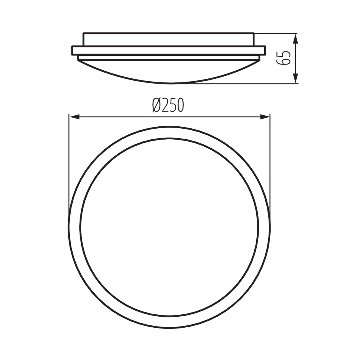 Ceiling-mounted LED light fitting ORTE LED