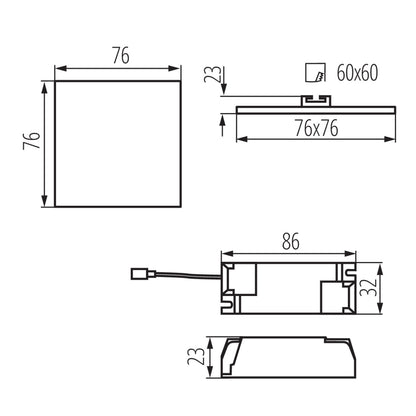 Downlight fitting AREL LED