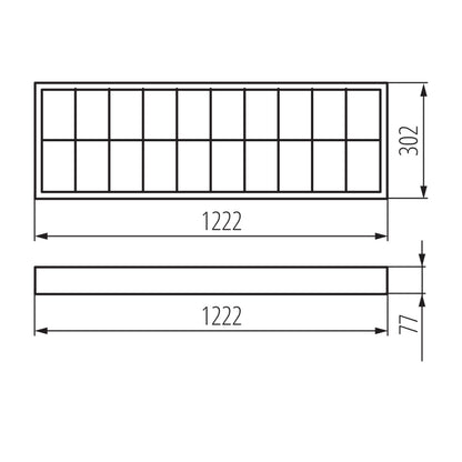 Ceiling louver fitting RSTR 4LED