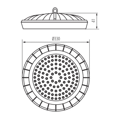 High-bay LED light fitting HB UFO LED