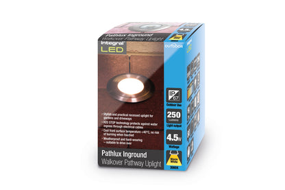 OUTDOOR IN GROUND UPLIGHT WITH H2O STOP IP67 290LM 4.5W 3000K UPLIGHT 35° STAINLESS STEEL INTEGRAL - ILGDA002