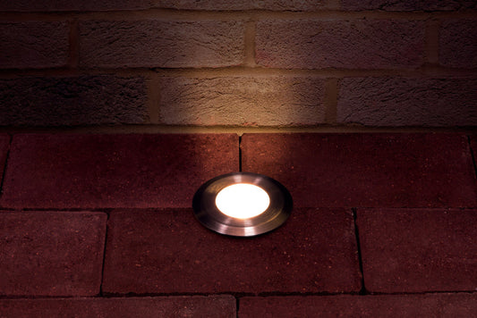 OUTDOOR IN GROUND UPLIGHT WITH H2O STOP IP67 290LM 4.5W 3000K UPLIGHT 35° STAINLESS STEEL INTEGRAL - ILGDA002