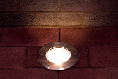 OUTDOOR IN GROUND UPLIGHT WITH H2O STOP IP67 1270LM 20.5W 3000K UPLIGHT 35° STAINLESS STEEL WITH H2O STOP INTEGRAL - ILGDA007