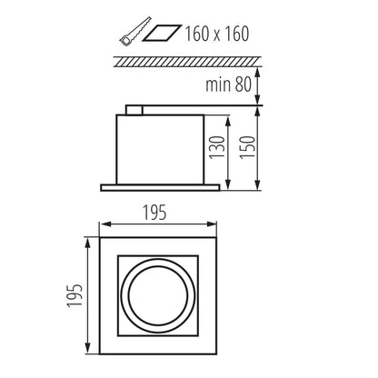 Downlight fitting MATEO ES