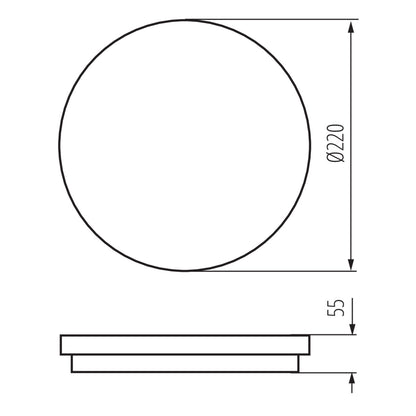 Ceiling-mounted LED light fitting BENO LED
