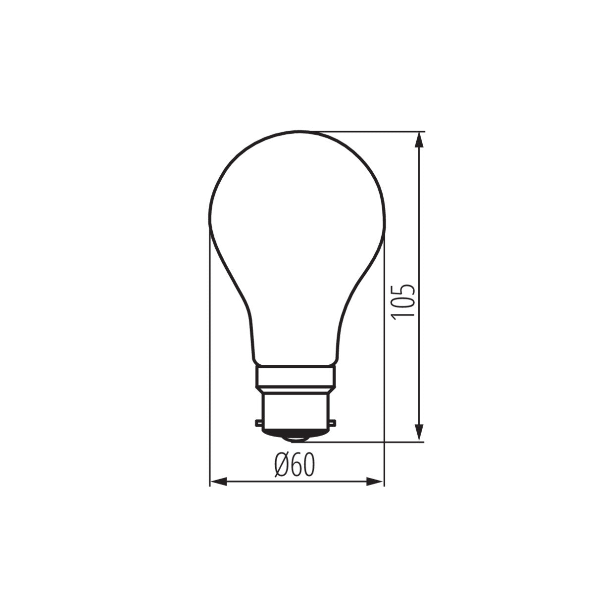 LED light source XLED A60 B22 M