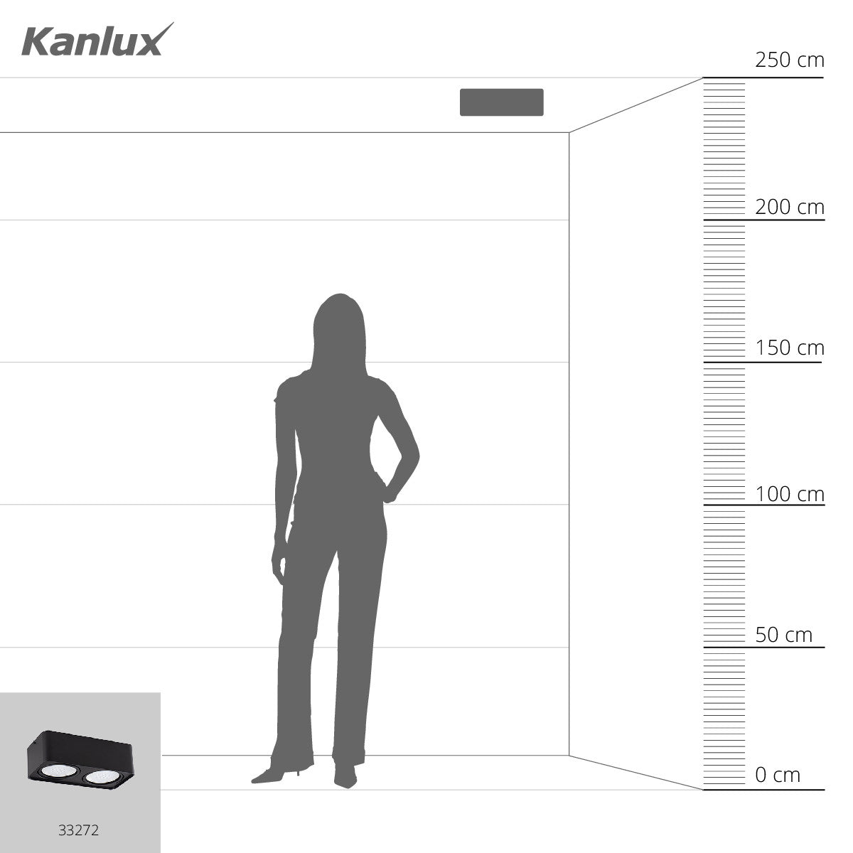 Ceiling-mounted spotlight fitting TUBEO ES