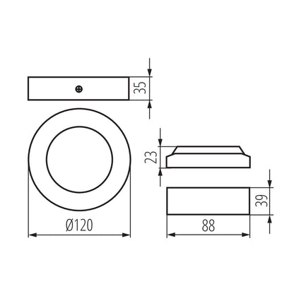 Downlight fitting CARSA V2LED