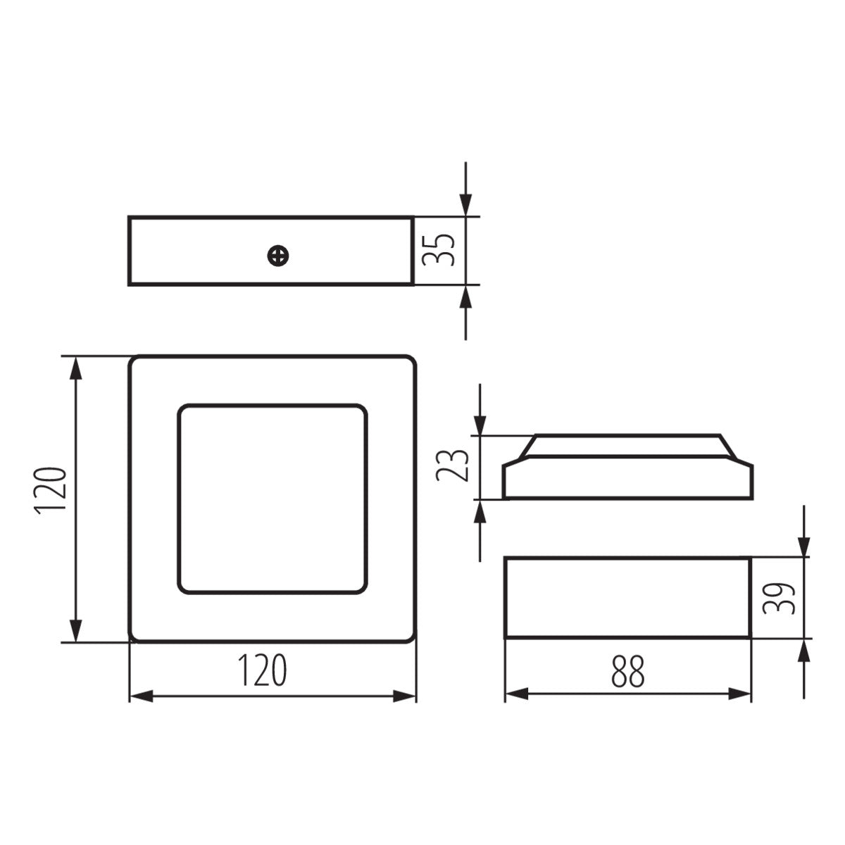 Downlight fitting KANTI V2LED