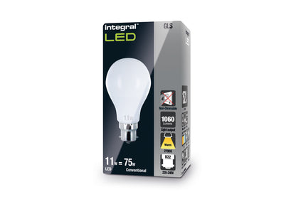 GLS BULB B22 1521LM 13.5W 5000K NON-DIMM 200 BEAM FROSTED INTEGRAL - ILGLSB22NF031