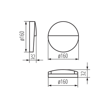 Surface-mounted light fitting DULI LED