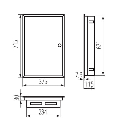 Metal distribution board KP-DB-I-MF