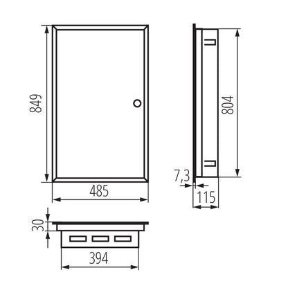Metal distribution board KP-DB-I-MF