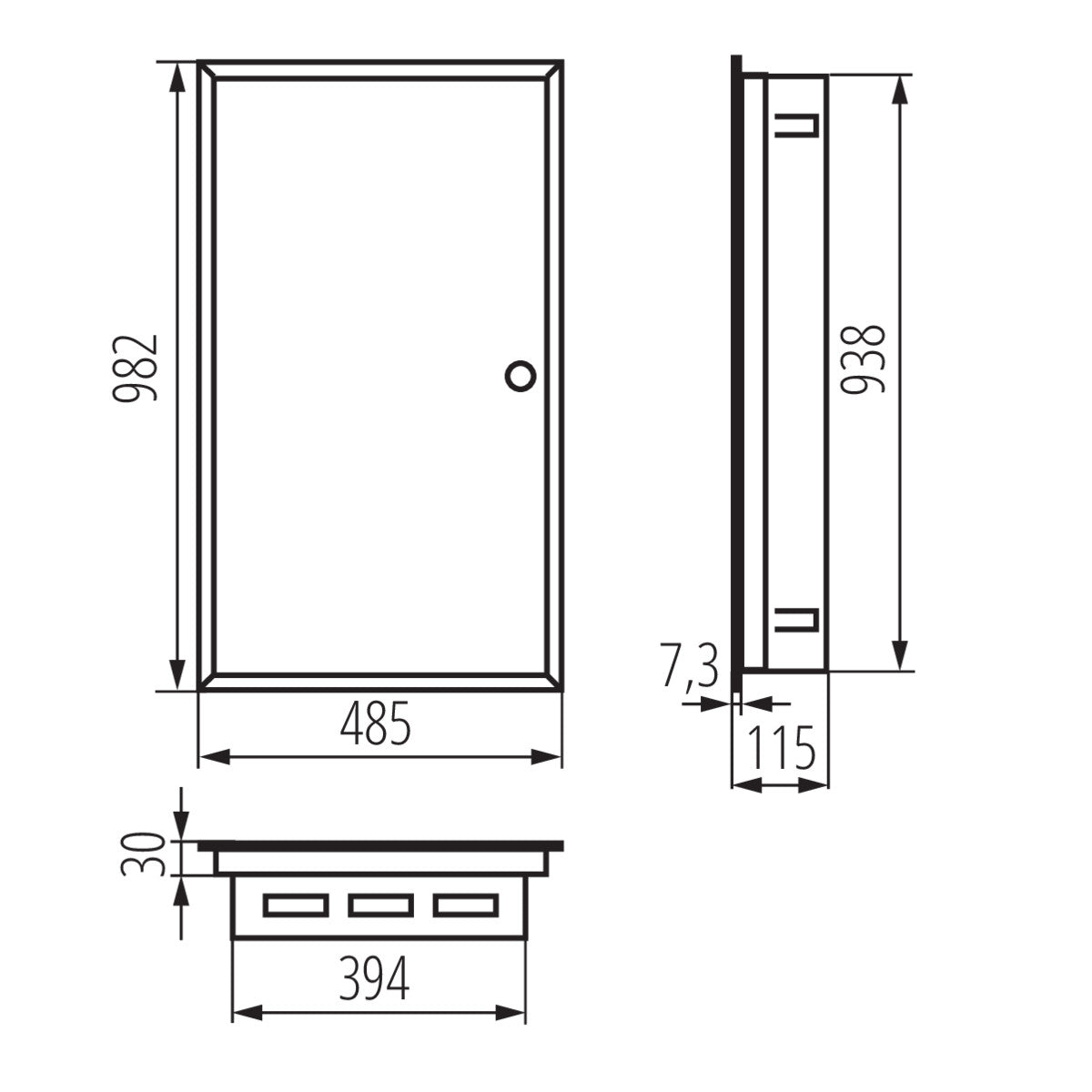 Metal distribution board KP-DB-I-MF