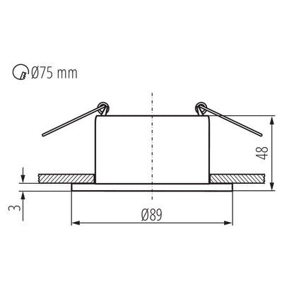 Ring for spotlight fittings GLOZO DSO