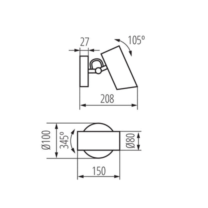 Wall & ceiling lighting fitting AGZAR EL