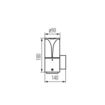 Garden light fitting with replaceable light source PRESO
