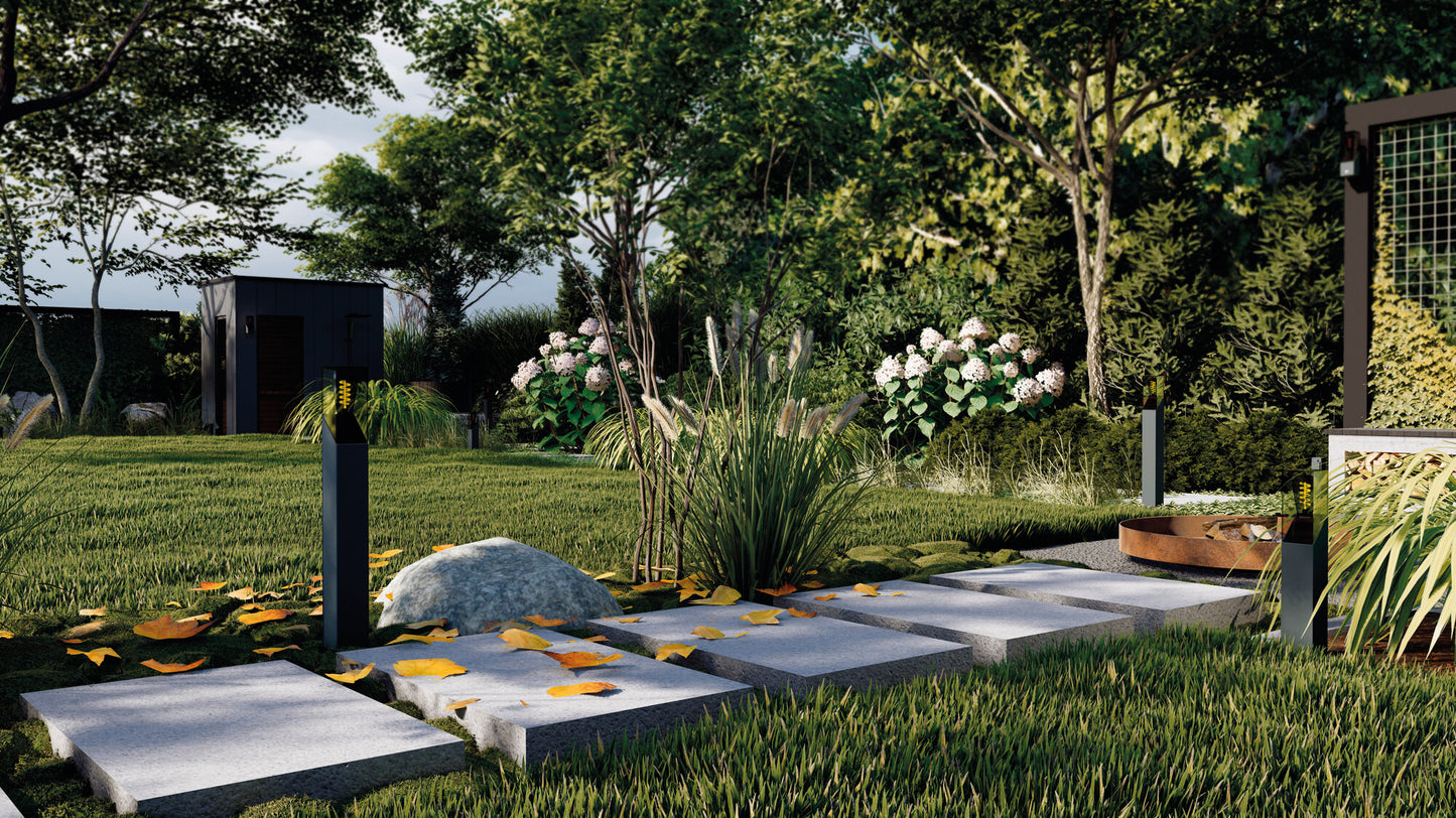 Garden light fitting with replaceable light source LAVEN