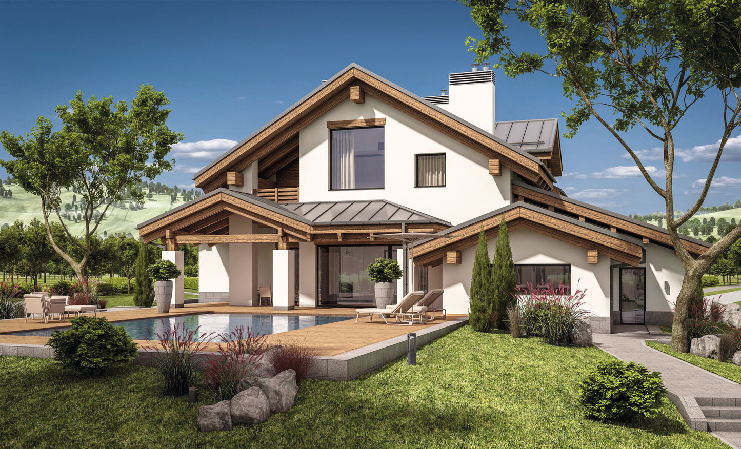 Garden light fitting with replaceable light source PEVO