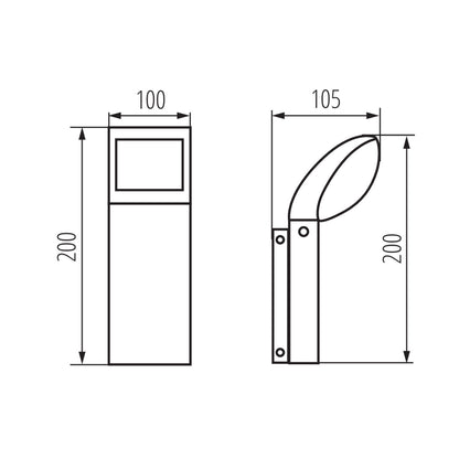 LED garden lighting fixture ABETE LED